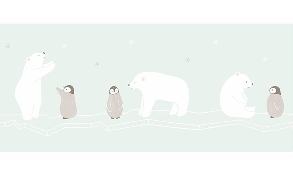 Papel pintado Casadeco Happy Dreams Cenefa Polar Bears